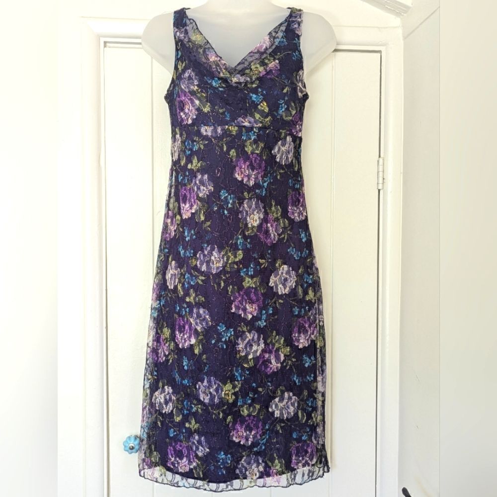 VTG Necessary Objects 90sY2K Mesh Lace Feminine Fairycore Whimsigoth Dress S